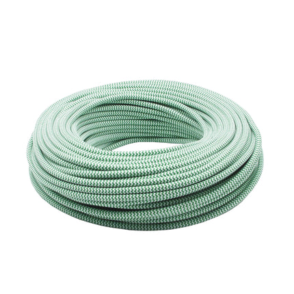 Kynda Light Strijkijzersnoer Wit & Groen - rond - zigzag patroon