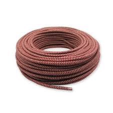 Kynda Light Strijkijzersnoer Zand & Bordeaux - rond - zigzag patroon