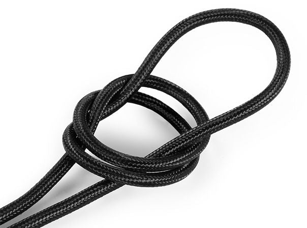 Kynda Light Strijkijzersnoer Zwart - rond, effen stof