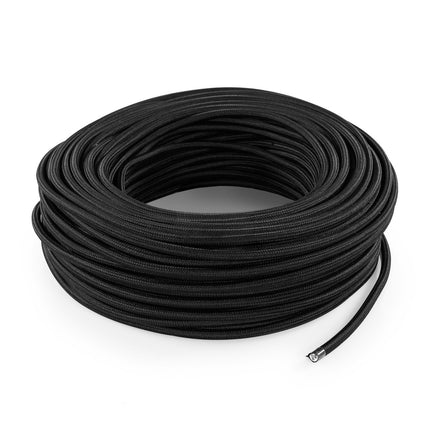 Kynda Light Strijkijzersnoer Zwart - rond, effen stof