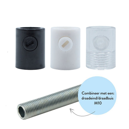 Kynda Light Trekontlaster (inwendig schroefdraad) M10x1 | Wit (glans)