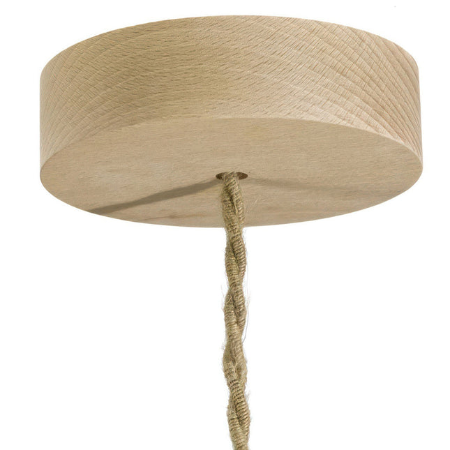 Kynda Light TWEEDE KANS | Plafondkap 'Woody' rond hout XL - 1 snoer - Ø120mm