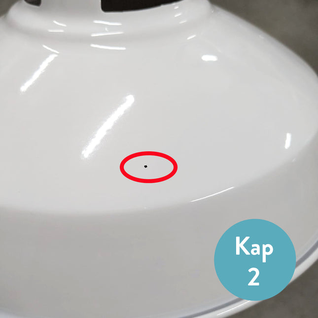 Kynda Light TWEEDEKANS | Lampenkap 'Hafthor' metaal | Wit met lichte beschadigingen
