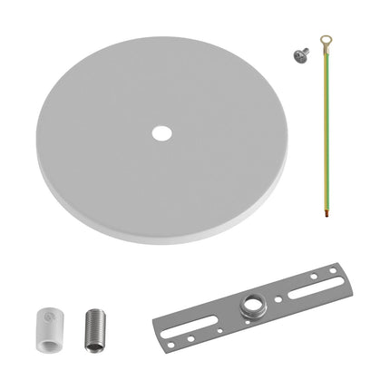 Kynda Light Ultradunne Plafondkap voor 1 snoer (Ø126 mm) | Wit (mat)