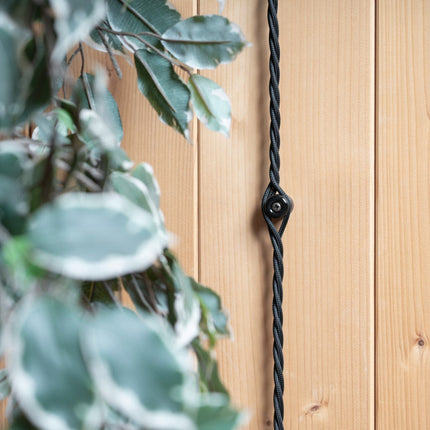 Kynda Light Wand-of plafondbevestiging porselein - Ø 19mm | Zwart