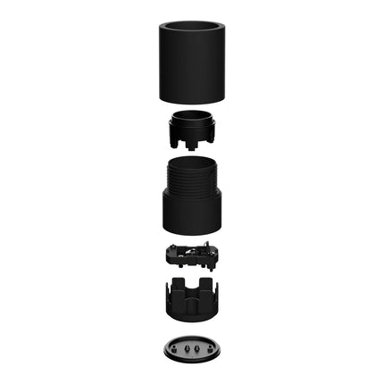 Kynda Light Wand- of plafondlamphouder - E27 - IP44 | Zwart