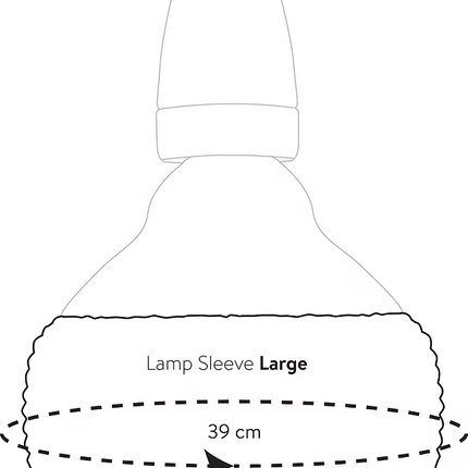 LampSleeve Cognac Brown - Globe 125 mm | Large