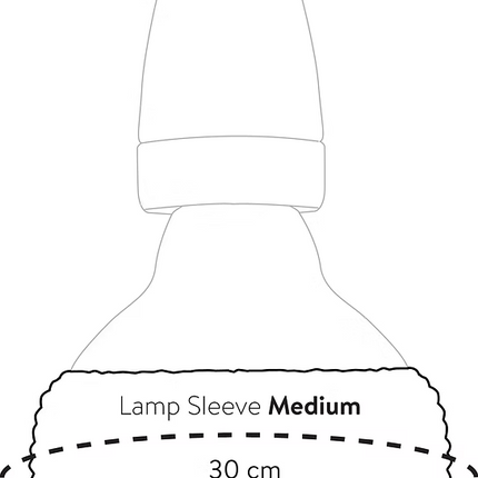 LampSleeve Denim Grey  - Globe 95 mm | Medium