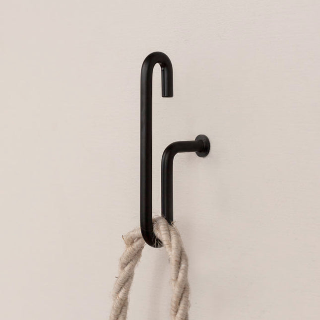 Moebe Wandhaak - klein - set 2 stuks | Zwart (S)