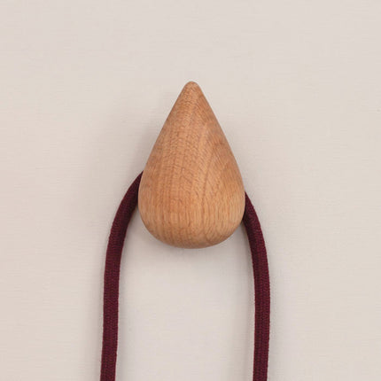 Normann Copenhagen Dropit Wandhaak - set 2 stuks | Hout nature (Large)