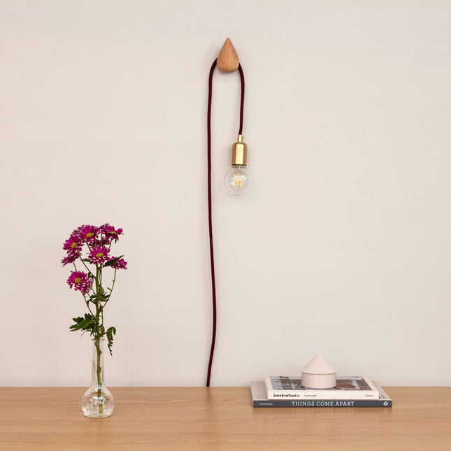 Normann Copenhagen Dropit Wandhaak - set 2 stuks | Hout nature (Large)